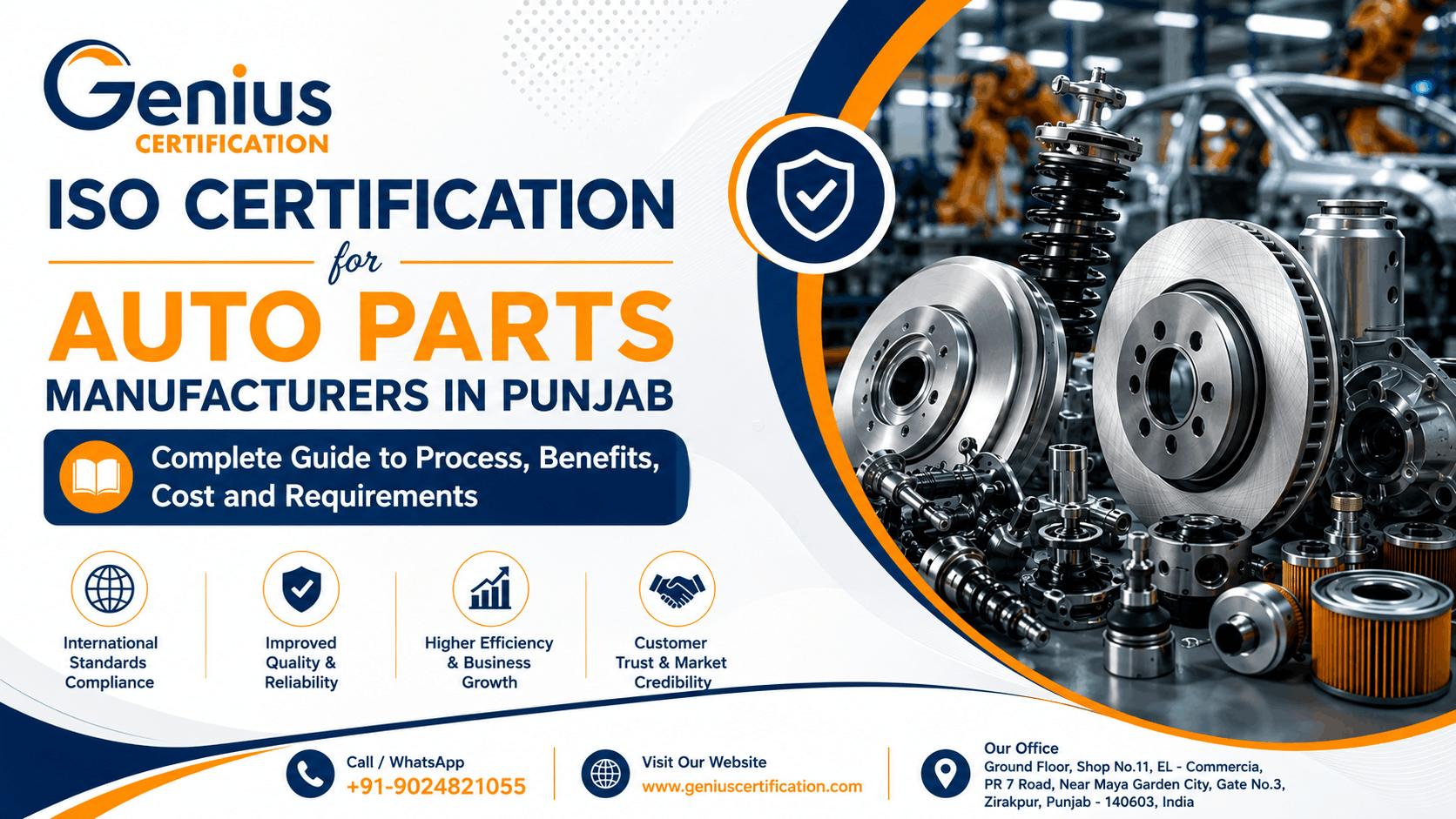 ISO Certification for Auto Parts Manufacturers in Punjab